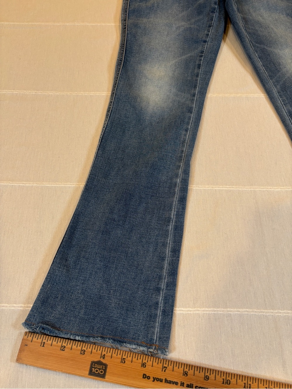 J.Jill Denim High Rise Bootcut Jeans Medium Wash Raw Hem 2P Petite - Picture 7 of 7